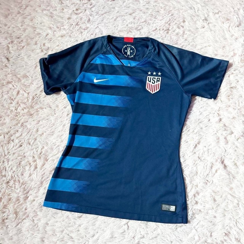 Nike USA 2018 Away Soccer Jersey Dri Fit Sportswear Athletic Womens S Fitness